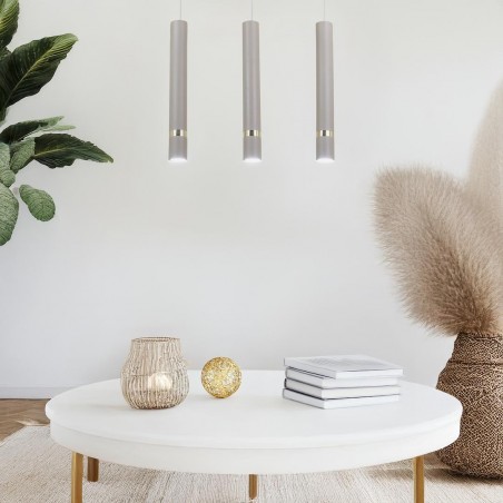 NOWOŚĆ MLP2332Lampa wisząca JOKER CASHMERE/GOLD 3xGU10 Milagro