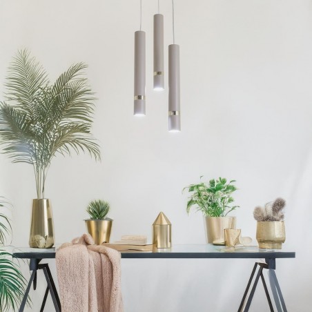 NOWOŚĆ MLP2333Lampa wisząca JOKER CASHMERE/GOLD 3xGU10 (koło) Milagro