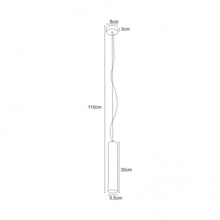 NOWOŚĆ Lampa wisząca K-4407 z serii MILE BLACK Kaja
