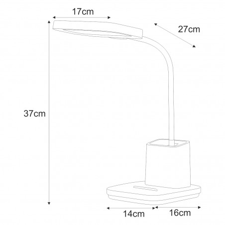 NOWOŚĆ Lampka biurkowa K-BL1301 CZARNY z serii TOLA Kaja