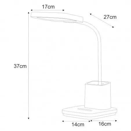 NOWOŚĆ Lampka biurkowa K-BL1301 CZARNY z serii TOLA Kaja