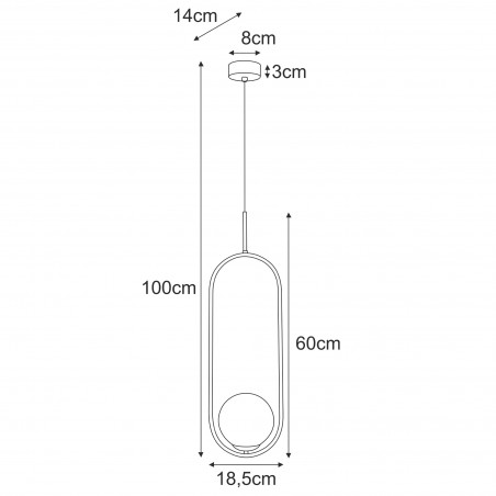 NOWOŚĆ Lampa wisząca K-5396 z serii SVEN Kaja