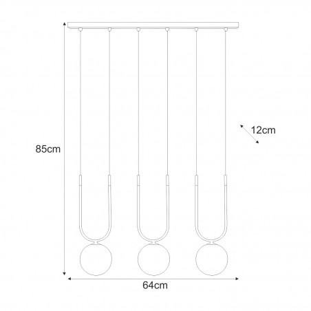 NOWOŚĆ Lampa wisząca K-5596 z serii GOLDI Kaja