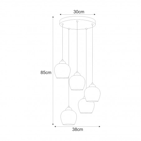 NOWOŚĆ Lampa wisząca K-5607 z serii TULA Kaja