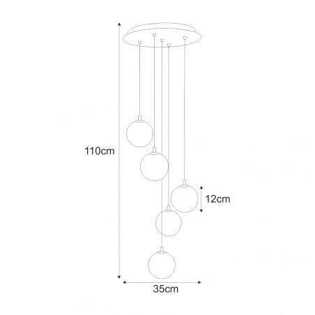 NOWOŚĆ Lampa wisząca K-5561 z serii GALAXY Kaja