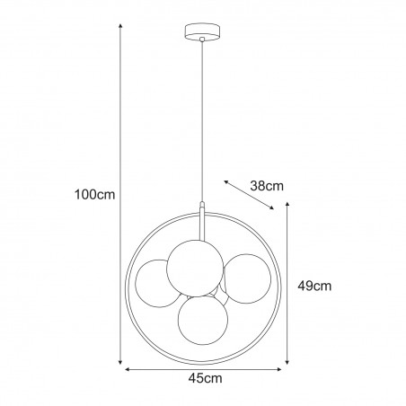 NOWOŚĆ Lampa wisząca K-5369 z serii PIRO Kaja