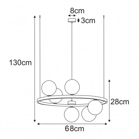 NOWOŚĆ Lampa wisząca K-5703 z serii MONZA Kaja