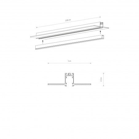 NOWOŚĆ NANO - LVM RECESSED TRACK 1M 11730 Nowodvorski