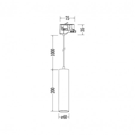NOWOŚĆ ML2132Oprawa Pipe Track Zwis Biały 1xGU10 3-obwodowy Milagro