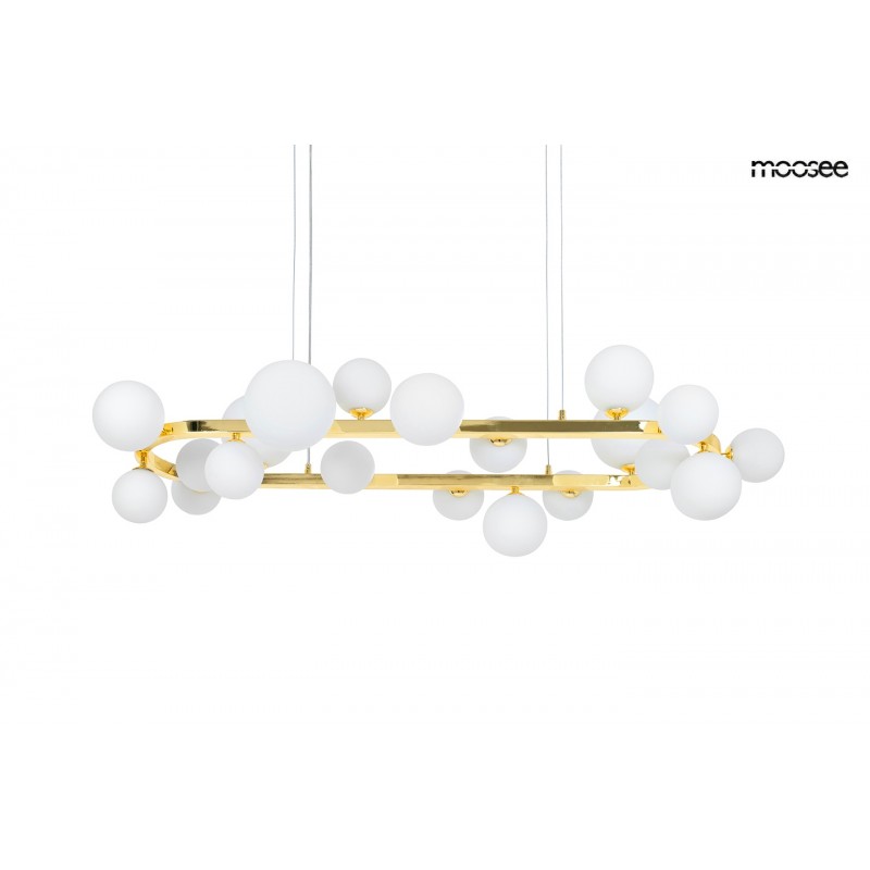 NOWOŚĆ MSE1501100605/MILK MOOSEE lampa wisząca ALURE OVAL 120       złota/mleczna  King Home