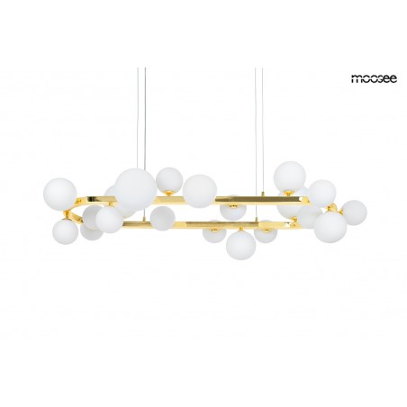 NOWOŚĆ MSE1501100605/MILK MOOSEE lampa wisząca ALURE OVAL 120       złota/mleczna  King Home