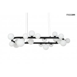 NOWOŚĆ MSE1501100606/MILK MOOSEE lampa wisząca ALURE OVAL 120       czarna/mleczna  King Home