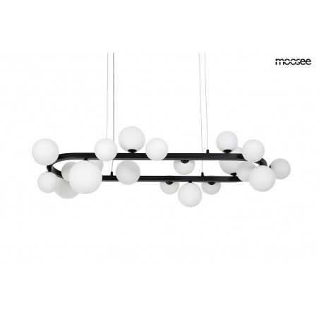 NOWOŚĆ MSE1501100606/MILK MOOSEE lampa wisząca ALURE OVAL 120       czarna/mleczna  King Home