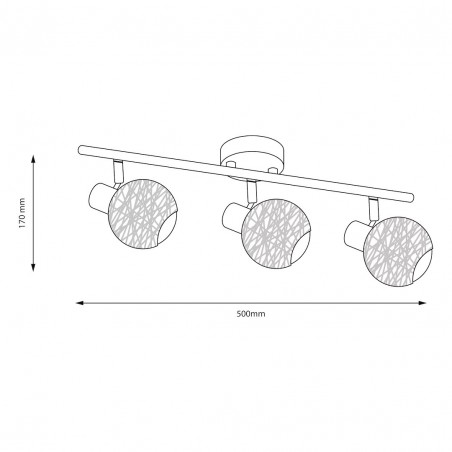 NOWOŚĆ ML2119Lampa sufitowa DEX 3xE14 Milagro