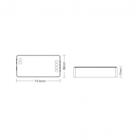 NOWOŚĆ PS-FUT037S+MI-LIGHT Kontroler 3w1 RGB/CCT 12-24VDC 12A FUT037S+ Milagro