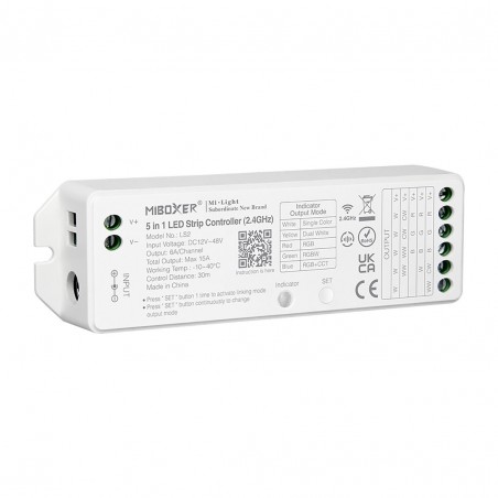 NOWOŚĆ PS-LS2-WPMI-LIGHT Kontroler 5w1 RGB/CCT 12-36VDC 20A IP67 Milagro