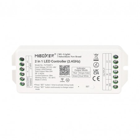 NOWOŚĆ PS-FUT035P+MI-LIGHT Kontroler 2w1 MONO/CCT 12-48VDC 20A FUT035P+ Milagro