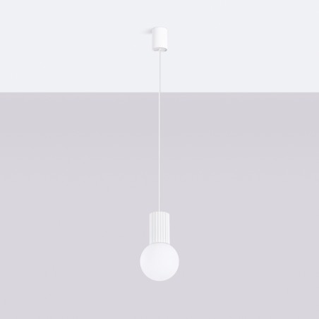 NOWOŚĆ Lampa wisząca HALO 1 białaSL.1709 Sollux