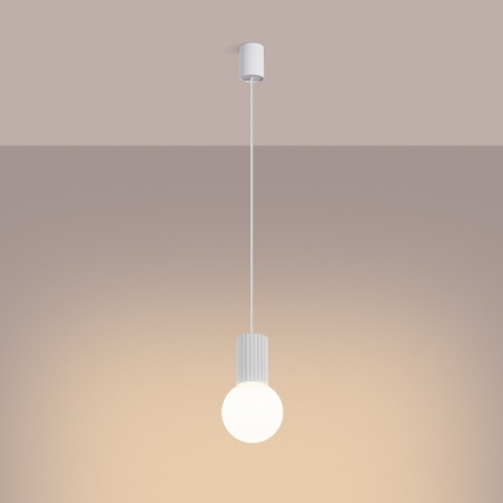 NOWOŚĆ Lampa wisząca HALO 1 białaSL.1709 Sollux