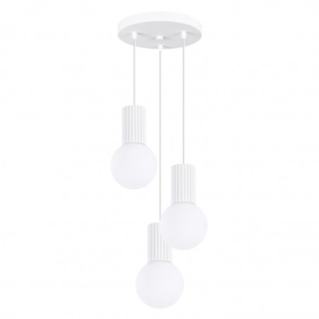 NOWOŚĆ Lampa wisząca HALO 3P białaSL.1710 Sollux