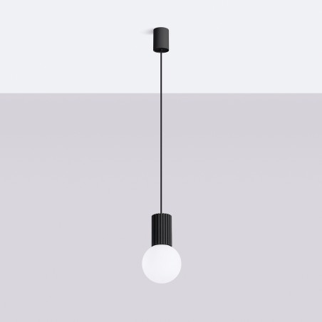 NOWOŚĆ Lampa wisząca HALO 1 czarnaSL.1714 Sollux