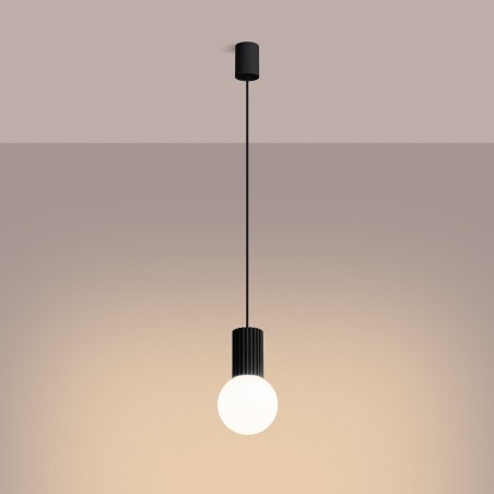 NOWOŚĆ Lampa wisząca HALO 1 czarnaSL.1714 Sollux