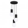 NOWOŚĆ Lampa wisząca HALO 3P czarnaSL.1715 Sollux