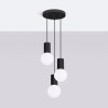 NOWOŚĆ Lampa wisząca HALO 3P czarnaSL.1715 Sollux