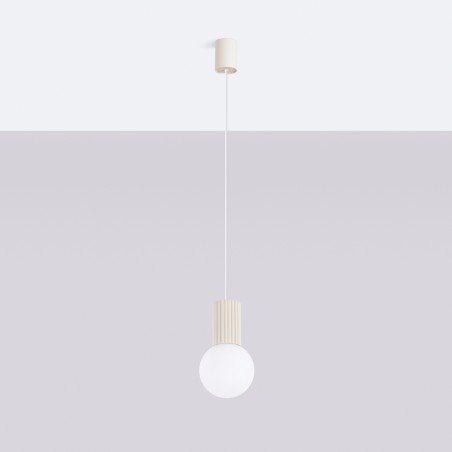 NOWOŚĆ Lampa wisząca HALO 1 beżowaSL.1719 Sollux