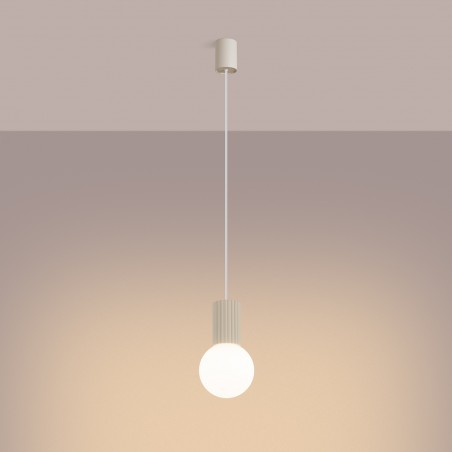 NOWOŚĆ Lampa wisząca HALO 1 beżowaSL.1719 Sollux