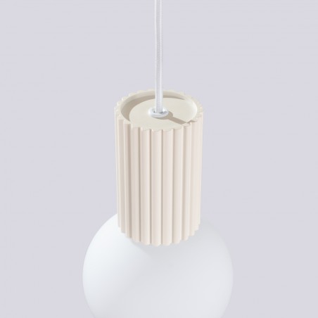 NOWOŚĆ Lampa wisząca HALO 1 beżowaSL.1719 Sollux