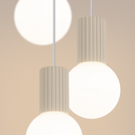 NOWOŚĆ Lampa wisząca HALO 3P beżowaSL.1720 Sollux