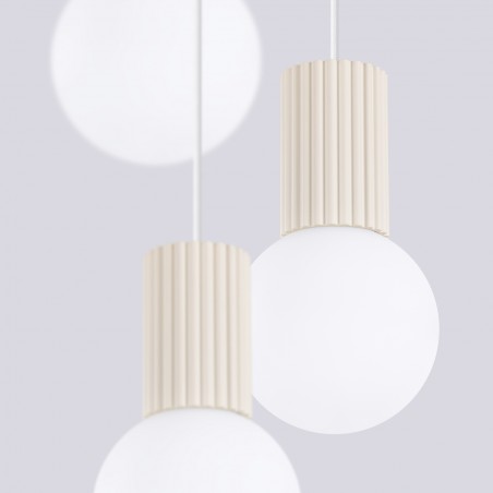 NOWOŚĆ Lampa wisząca HALO 3P beżowaSL.1720 Sollux