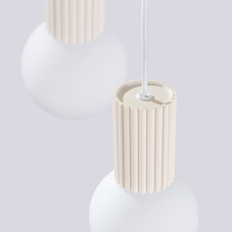 NOWOŚĆ Lampa wisząca HALO 3P beżowaSL.1720 Sollux