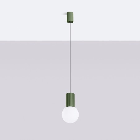 NOWOŚĆ Lampa wisząca HALO 1 zielona oliwkaSL.1724 Sollux