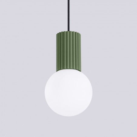 NOWOŚĆ Lampa wisząca HALO 1 zielona oliwkaSL.1724 Sollux