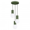 NOWOŚĆ Lampa wisząca HALO 3P zielona oliwkaSL.1725 Sollux