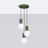 NOWOŚĆ Lampa wisząca HALO 3P zielona oliwkaSL.1725 Sollux