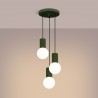 NOWOŚĆ Lampa wisząca HALO 3P zielona oliwkaSL.1725 Sollux
