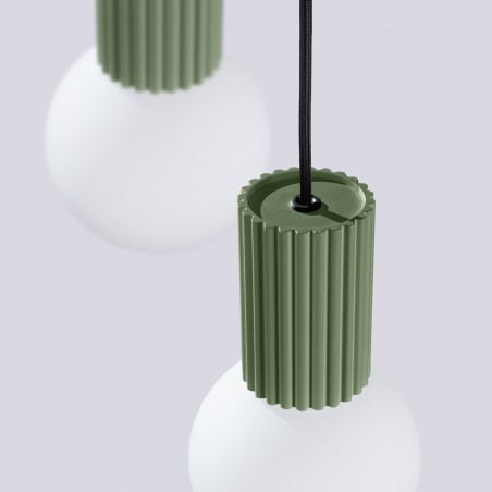 NOWOŚĆ Lampa wisząca HALO 3P zielona oliwkaSL.1725 Sollux