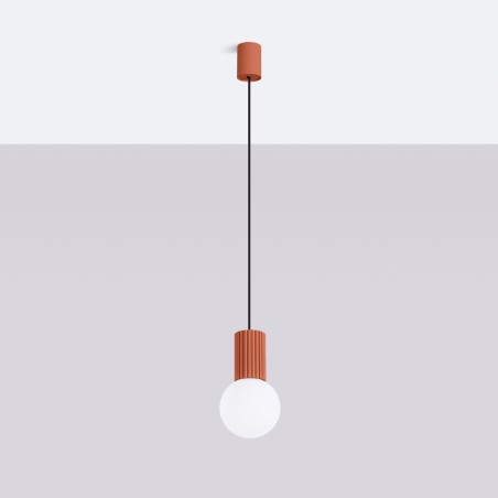 NOWOŚĆ Lampa wisząca HALO 1 ochra czerwonaSL.1729 Sollux