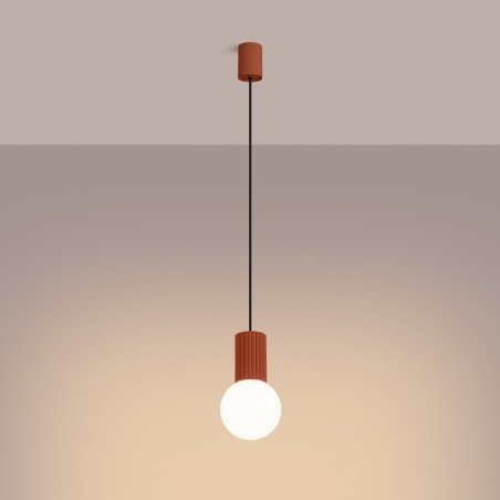 NOWOŚĆ Lampa wisząca HALO 1 ochra czerwonaSL.1729 Sollux