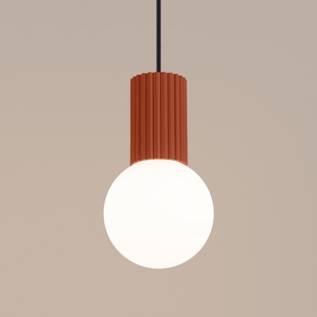 NOWOŚĆ Lampa wisząca HALO 1 ochra czerwonaSL.1729 Sollux
