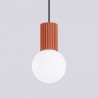 NOWOŚĆ Lampa wisząca HALO 1 ochra czerwonaSL.1729 Sollux