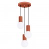 NOWOŚĆ Lampa wisząca HALO 3P ochra czerwonaSL.1730 Sollux
