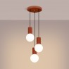 NOWOŚĆ Lampa wisząca HALO 3P ochra czerwonaSL.1730 Sollux