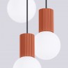 NOWOŚĆ Lampa wisząca HALO 3P ochra czerwonaSL.1730 Sollux