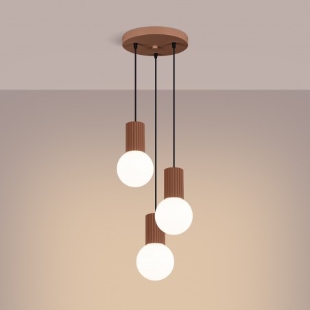 NOWOŚĆ Lampa wisząca HALO 3P moccaSL.1735 Sollux