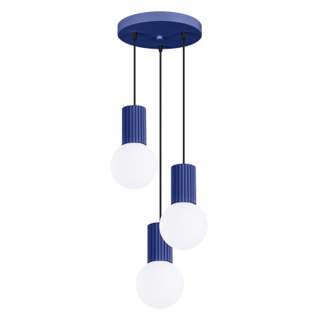 NOWOŚĆ Lampa wisząca HALO 3P ultramarynaSL.1740 Sollux