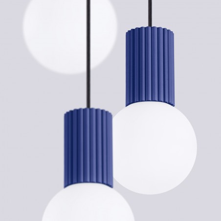 NOWOŚĆ Lampa wisząca HALO 3P ultramarynaSL.1740 Sollux
